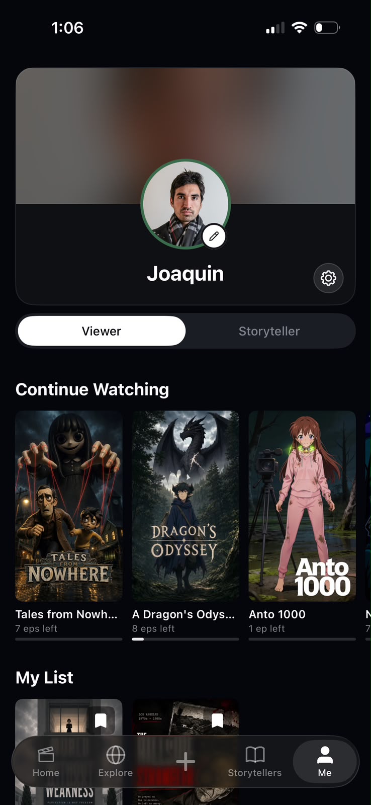 Aby app: Profile