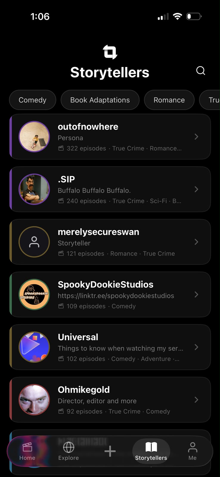 Aby app: Storytellers